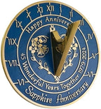 45th Anniversary Sundial Wedding Memorial Gift for Love Ones 8 inches Home and Garden Decor by RedSkyTrader