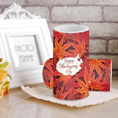 Camo Maple Leaves Battery Operated Flameless Candles with Color Changing Timer Remote Control LED Candles Flickering Dining Table Lights for Indoor Outdoor Home Decorations - Image 3