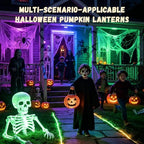 Outdoor Solar Pumpkin Lights, 2 Pack Warm White Halloween Lanterns - Image 7