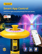 Pond Fountain Aerator with RGB Lights, 1HP 15000 GPH Floating Fountain Pump for Pond & Lake, APP & Remote Control, 110V 750W Water Circulation System, 100FT Cord, 2 Spray Patterns, Timer - Image 2