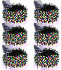 6 Pack Solar Christmas Lights Outdoor Waterproof, Super Bright 270FT 480 LED Solar Lights String with 8 Lighting Modes, Green Wire Solar Twinkle Fairy Lights for Xmas Tree Garden(Multi-Colored) by SANJICHA