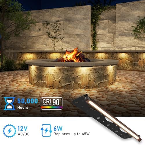 Teekuv 8 Pack 12 Inch LED Retaining Wall Lights, 6W, Soft White 2700K - Image 4