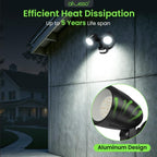 ALUSSO Motion Sensor Outdoor Lights Metal Heads, 30W 3600LM Flood Lights Outdoor 120V, 3 Modes Dusk to Dawn/Auto/On Time, 3000K 4000K 6500K Adjustable, Hardwired Security Light ETL Listed, Black 1PC - Image 2