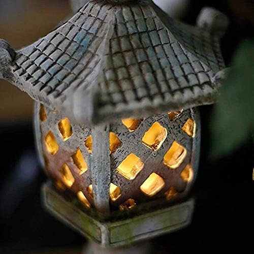 Buddha Statue,Japanese Solar Pagoda Garden Lantern Yard Zen Decor Lawn Patio Deck Art Outdoor Statue Home Decoration,B+30cm - Image 3