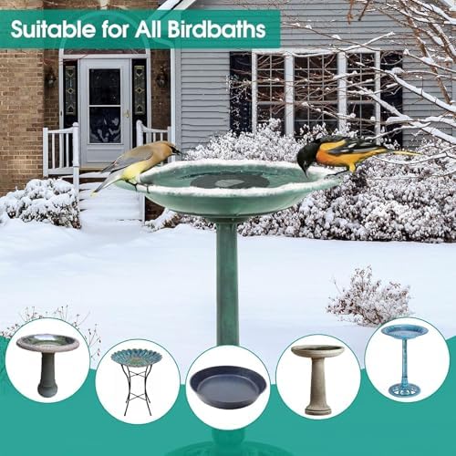 Bird Bath Heater, 250W Bird Bath Heater for Outdoor in Winter, Birdbath Water Heater Thermostatically Controlled Heated Bird Bath for Outdoor Yard Bird Bath Deicer, for Bird Chicken Livestock. ﻿ - Image 3