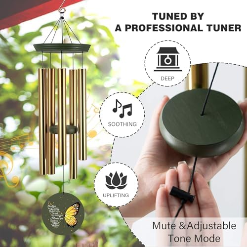ASTARIN Sympathy Wind Chimes for Loss of Loved Ones Dad Mom, Memorial Wind Chimes Customizable, in Memory of Mother/Father, Remembrance Gifts(Produced in Texas) - Image 4