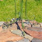 Zaer Ltd. Deep Well Made Metal Birdbath with 2 Cast Iron Birds and Leaf Decoration (Verdi Green) - Image 4