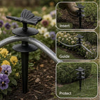 2 Pack 10.63 Inch Butterfly Shaped Cast Iron Garden Stakes Solid Yard Decor Hose Guides for Garden Stable Hose Holders for Outside Lawn Flower Bed Layout - Image 4