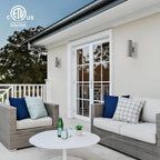 mirrea 12" Modern Outdoor Porch Light in 2 Lights, 2 Pack, Metallic Gray - Image 7