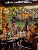 100FT Solar String Lights Outdoor, Dimmable Patio Lights Solar Powered with Remote & USB Port 35+1 LED Shatterproof Bulbs 3 Light Modes, Waterproof Solar Light for Camping Backyard Garden - Image 7