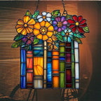 Floral Stack of Books Acrylic Suncatcher - Image 7