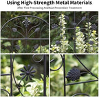 70.8" Metal Garden Trellis for Climbing Plants, 2 Pack Black - Image 3