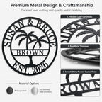 Custom Metal Sign with Palm Tree, Personalized Metal Sign, Outdoor Palm Tree Signs, Custom Coconut Tree Wall Art - Image 3
