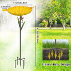 Metal Bird Bath for Outside,41.5" Freestanding Garden Birdbath Bowl - Image 2