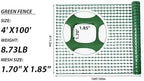 PotatoLife 2-Pack 4'x100' Green Mesh Fence for Garden with Zip Ties, Green - Image 2