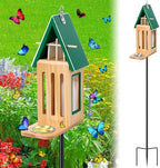 New Upgraded Butterfly House and Feeder for Outside Wooden Butterfly House by MUDEREK