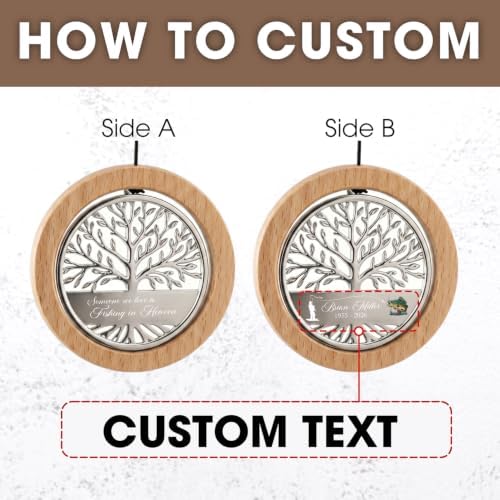 Personalized Wind Chimes for Loss Loved Dad Fishing in Heaven - Image 2