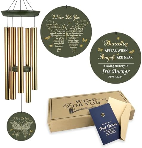 ASTARIN Memorial Wind Chimes Personalized, Bereavement Gift Ideas for Sympathy Loss of Lover Mother Father, 36 inch Deep Tone Wind Chimes Patio Decoration, in Memory of Loved One Gift(Made in Texas) by Astarin