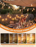 GOOTHY LED Outdoor String Lights Waterproof, 50Ft G40 Globe Patio Light Plug in with 52 Shatterproof Bulbs, Hanging Outdoor Lights for Backyard Garden Bistro Balcony Party Wedding Decor, White Wire - Image 4