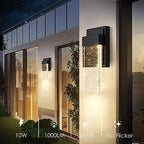 BesLowe Outdoor Wall Light Fixtures with Crystal Bubble Glass, 10W 3000K - Image 5