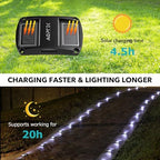 AGPTEK Solar Driveway Lights 12 Pack, Outdoor Deck Dock Marine Waterproof - Image 3
