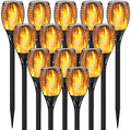 14 Pack Solar Lights Outdoor, 33LED Solar Torch Lights with Dancing Flickering Flames, Waterproof Landscape Decoration Flame Lights for Garden Pathway Yard-Auto On/Off Dusk to Dawn by Permande