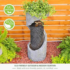 Bumilgar Water Fountain Outdoor 35.4" H Modern Outdoor Fountains and Waterfalls Flooring Standing Indoor Fountain with LED Lights and Pump for Garden, Patio, Deck, Backyard, Porch and Home Art Decor - Image 4