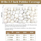 FANTIAN 10 lbs Large River Rocks for Landscaping, 2-3 Inch Polished White Pebbles for Plants, Decorative White Stones for Planters Vase Aquarium and Outdoor Garden Rocks - Image 3