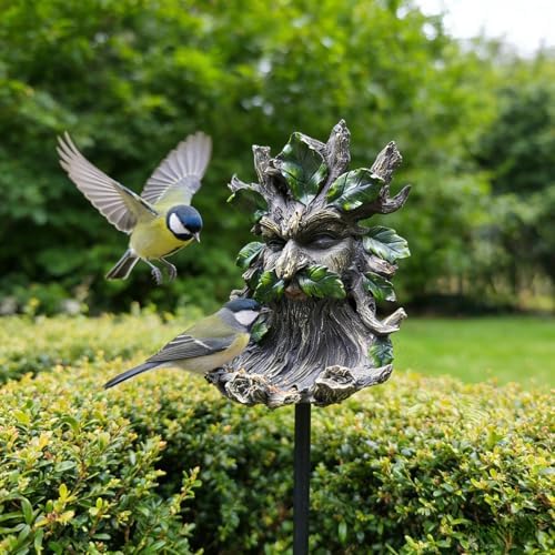 Whimsical Tree Face Garden Decoration ，Tree Faces Decor Outdoor Wallmounted Statue Art with Leaf Features, Outdoor Decor Garden Accessory (Home Decor) - Image 6