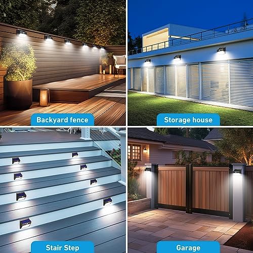 Solar Outdoor Lights, 12 Packs Solar Motion Sensor Security Lights with 3 Lighting Modes Solar Wall Lights Waterproof Solar Powered Lights for Garden Fence Yard - Image 4
