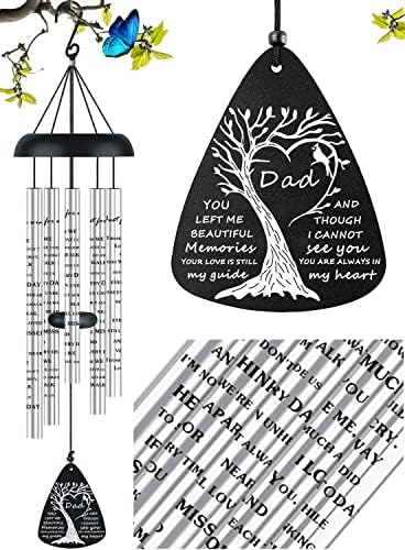 Bereavement Memorial Sympathy Gifts for Loss of Dad Father, Memorial Sympathy Wind Chimes for Loss of Father Sympathy Gift, in Memory of Dad Loved One Gifts Ideas by JUSTFORWIND
