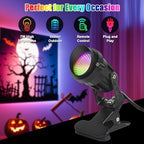 Spot Lights Outdoor 7W RGBW LED Color Changing Landscape Lights with Remote Control Landscape Lighting Spotlight Outdoor Waterproof Spot Lights for Yard Garden Patio Lawn Decorative 2 Pack - Image 5