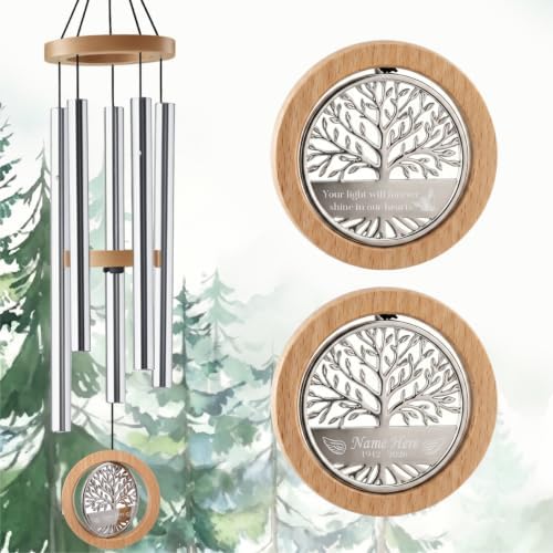 Personalized Memorial Wind Chimes Tree of Life Gift for Loss Ones by ExtrabilyOfficial