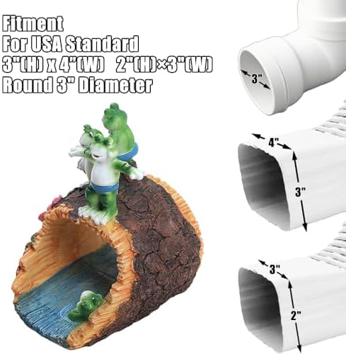 APX Frog Gutter Downspout Extensions, Decorative Splash Block Statue. - Image 6