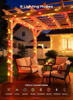Minetom 6PC 240FT Christmas Outdoor Solar String Lights Waterproof 600 LEDs - Image 3