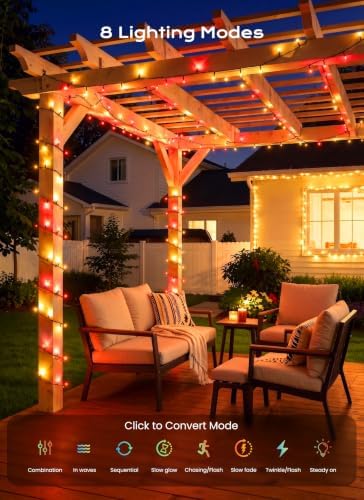 Minetom 4PC 160FT Christmas Outdoor Solar String Lights Waterproof 400 LEDs - Image 3