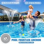 Upgraded Floating Pool Fountain with Light,Large Rechargeable Pool Fountain - Image 6