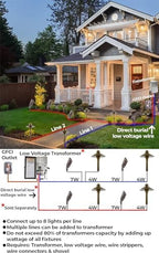 LED Pathway Lights 131 - Heavy Duty Metal Low Voltage Landscape Lighting, 12V Driveway Lights Outdoor Walkway Garden Pathway Lighting with Warm White G4 3.5W 2700K LED Bulb, Ground Stake & Connectors - Image 5