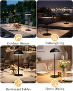 Cordless Table Lamps, Rechargeable LED Touch Lamp, Black, 4 Pack - Image 6