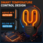 Chicken Water Heater for Winter with Immersion Design, Bird Bath & Livestock De-Icer, Fish Tank and Water Trough Heater with Automatic Thermostat — Prevents Freezing for Poultry, Turtle & Koi Pond - Image 3