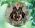 10 Inch German Shepherd GSD Dog Puppy Wind Spinner Yard Decor Aluminum Sublimated Garden Art Indoor Outdoor 3D Kinetic by Unknown