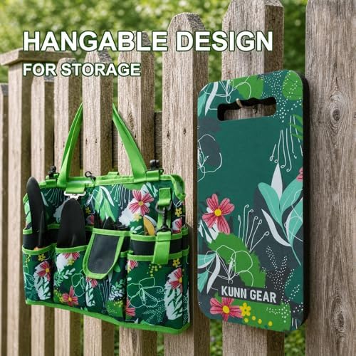 KUNN 5 Gallon Garden Bucket Tool Organizer & Kneeling Pad Set, Green - Image 6
