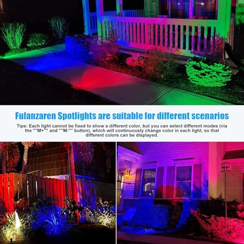 4 Pcs 20W LED RGB Outdoor Landscape Lighting with Remote & Transformer - Image 2