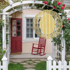 12 Inch Simple Lines Wind Spinner for Yard and Garden,Modern Country Minimalist Print Boho Yellow Hanging Ornaments Outdoor 3D Kinetic Wind Sculpture Spinners Indoor Outdoor Patio Décor Gift - Image 4