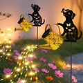 Solar Garden Lights Outdoor Decor, Dog Watering Can Lights for Yard, 2 Pack by OSTRITEC