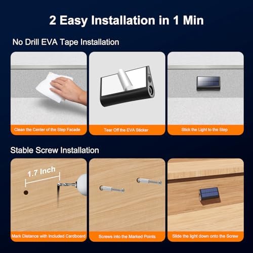 6-Pack Solar Step Lights, Waterproof, Cool White Dual-Sided Glow - Image 6
