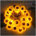CAKERS Creative Cartoon Cute Model Ambient Lights|LED Warm White Copper Wire Lights|Hanging Fairy Lights for Bedroom Party Decor,Sunflower,3m(9.8ft)-20LED-Battery by CAKERS