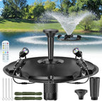 POPOSOAP Floating Pond Fountain With LED Lights, Pond Fountain Aerator Complete Kit with 1600GPH Water Pump 50FT Power Cord, 3 Spray Styles for Ponds, Pool, Lakes & Water Gardens P155 by POPOSOAP