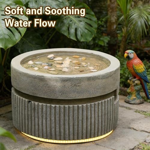 Sunlinua Small Modern Outdoor Water Fountain with Quiet Pump - Image 3