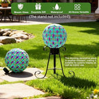 VOREEN 8” Mosaic Glass Gazing Ball — Purple Teal & Green Garden Sphere, Weather-Resistant Outdoor Yard & Patio Decoration, Fade-Free, Four-Season Use - Image 3